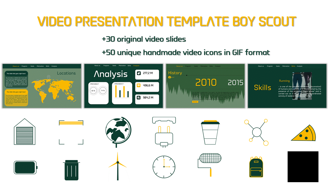 Modèle de présentation vidéo Boy Scout