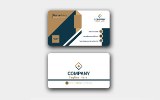 Modern business card template with shapes