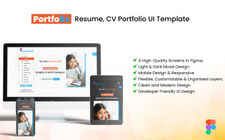 Portfolix - Resume CV Portfolio UI Template