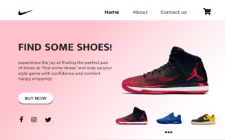 Shoes Shopping E-Commerce Landing Page Figma