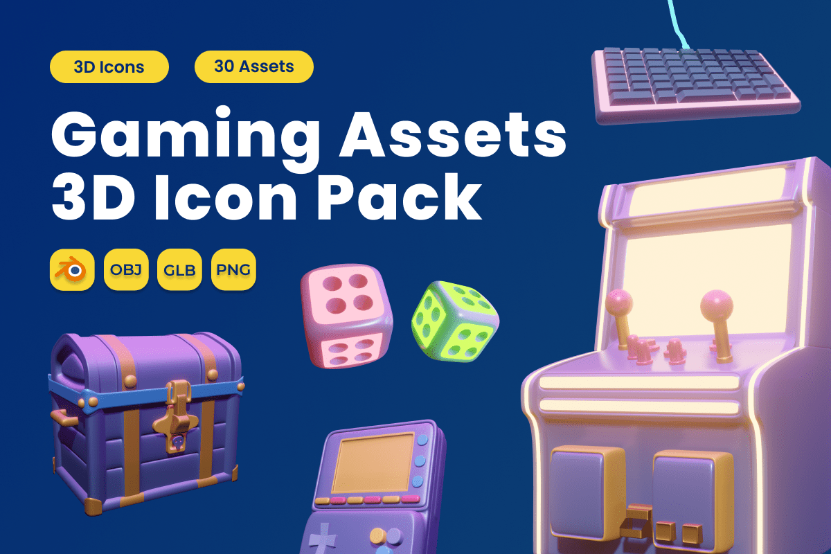 Gaming Asset 3D Icon Pack Vol 1