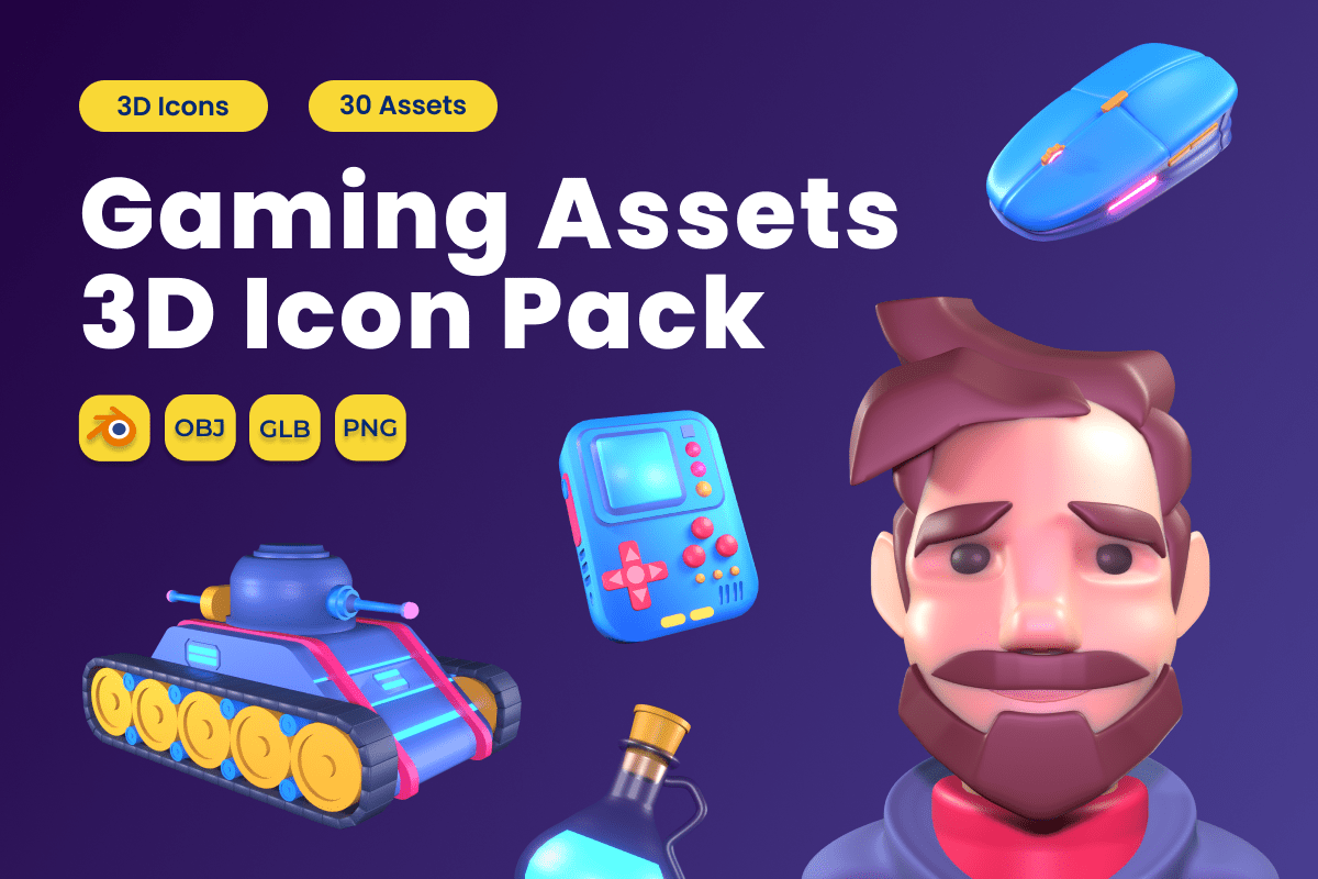 Gaming Asset 3D Icon Pack Vol 3