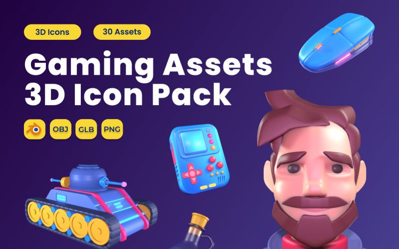 Gaming Asset 3D Icon Pack Vol 3 Model
