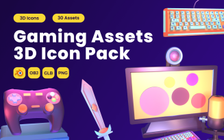 Gaming Asset 3D Icon Pack Vol 5