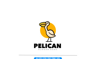 Pelican symbol logo design mascot cute