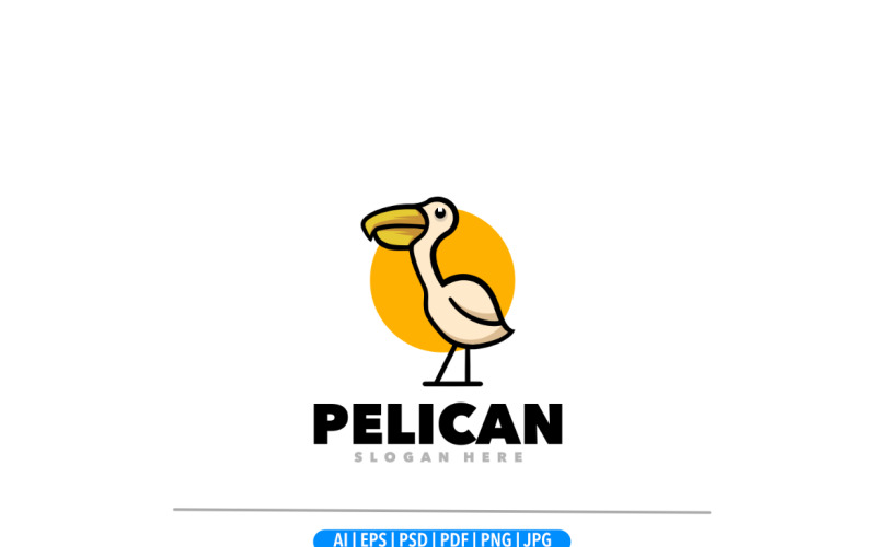 Pelican symbol logo design mascot cute Logo Template
