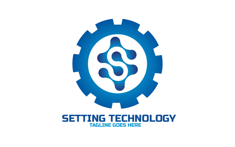 Setting Technology logo Design Template Logo Template