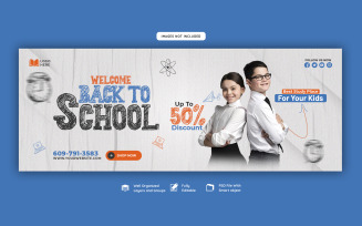 Welcome Back To School Social Media Banner Cover Template