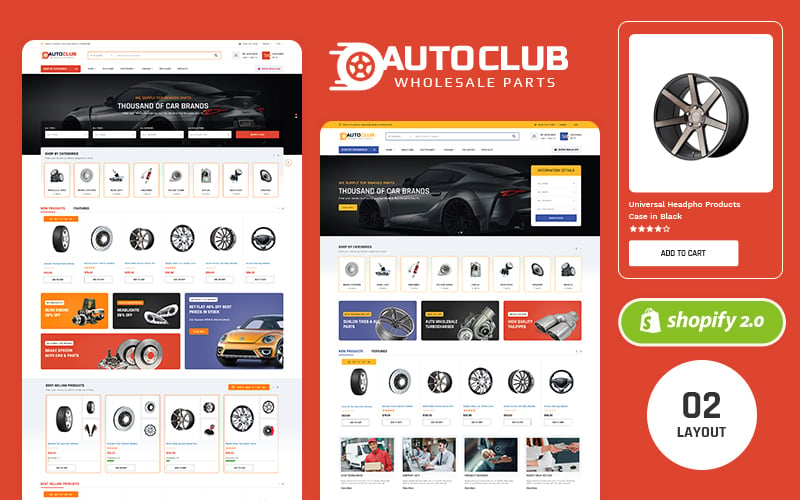 Template #351689 Auto Parts Webdesign Template - Logo template Preview