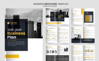 Business plan minimalist brochure template modern concept and minimalist layout