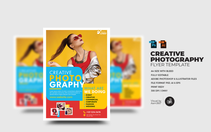 Creative Photography Flyer Template, Corporate Identity