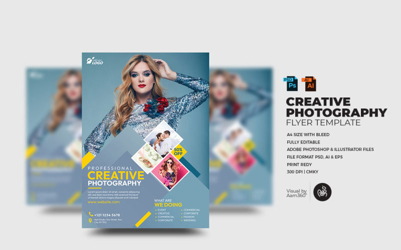 Creative Photography Flyer Template.. Corporate Identity