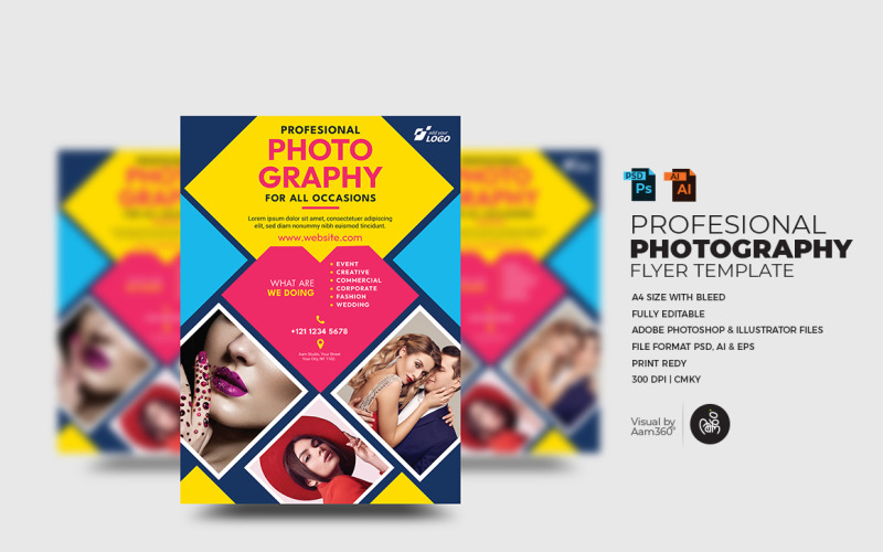 Creative Photography Flyer Template,. Corporate Identity