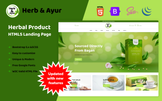 Herb&Ayur - Herbal Product HTML5 Landing Page