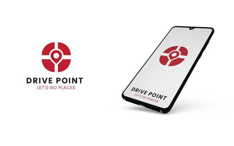 Modern Drive point logo design template Logo Template