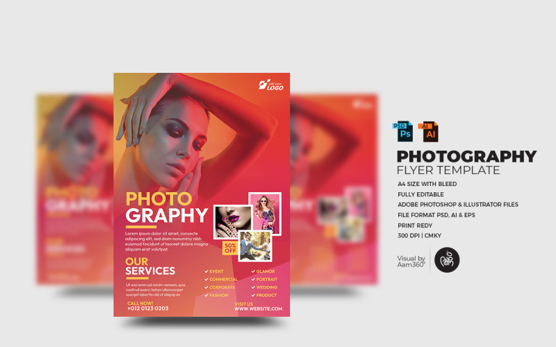 Photography Flyer Template, Corporate Identity