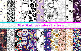 Skull Seamless Pattern, Skull Pattern