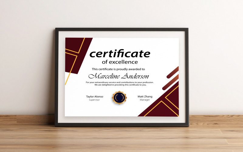 A modern and original certificate of appreciation Certificate Template
