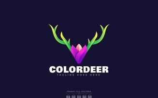 Colorful Deer Logo Template Design