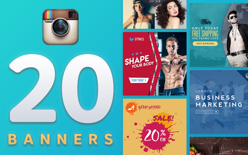 20 Instagram Banner Templates Social Media