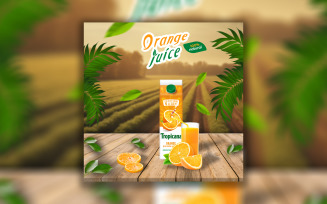Juice Orange Post Design Instagram