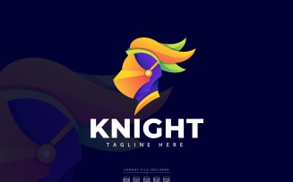 Knight Helmet Logo Template Design