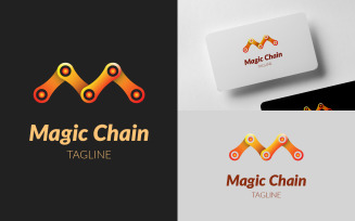 Magic Chain M Letter Logo
