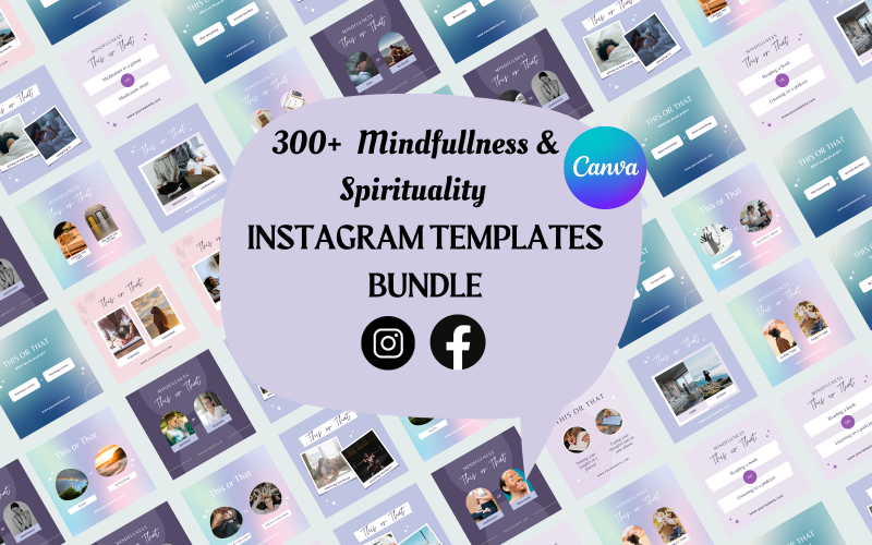 300+ Mindfulness & Spirituality Instagram Templates | Social Media