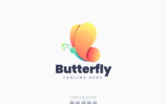 Simple Butterfly Logo Template Design