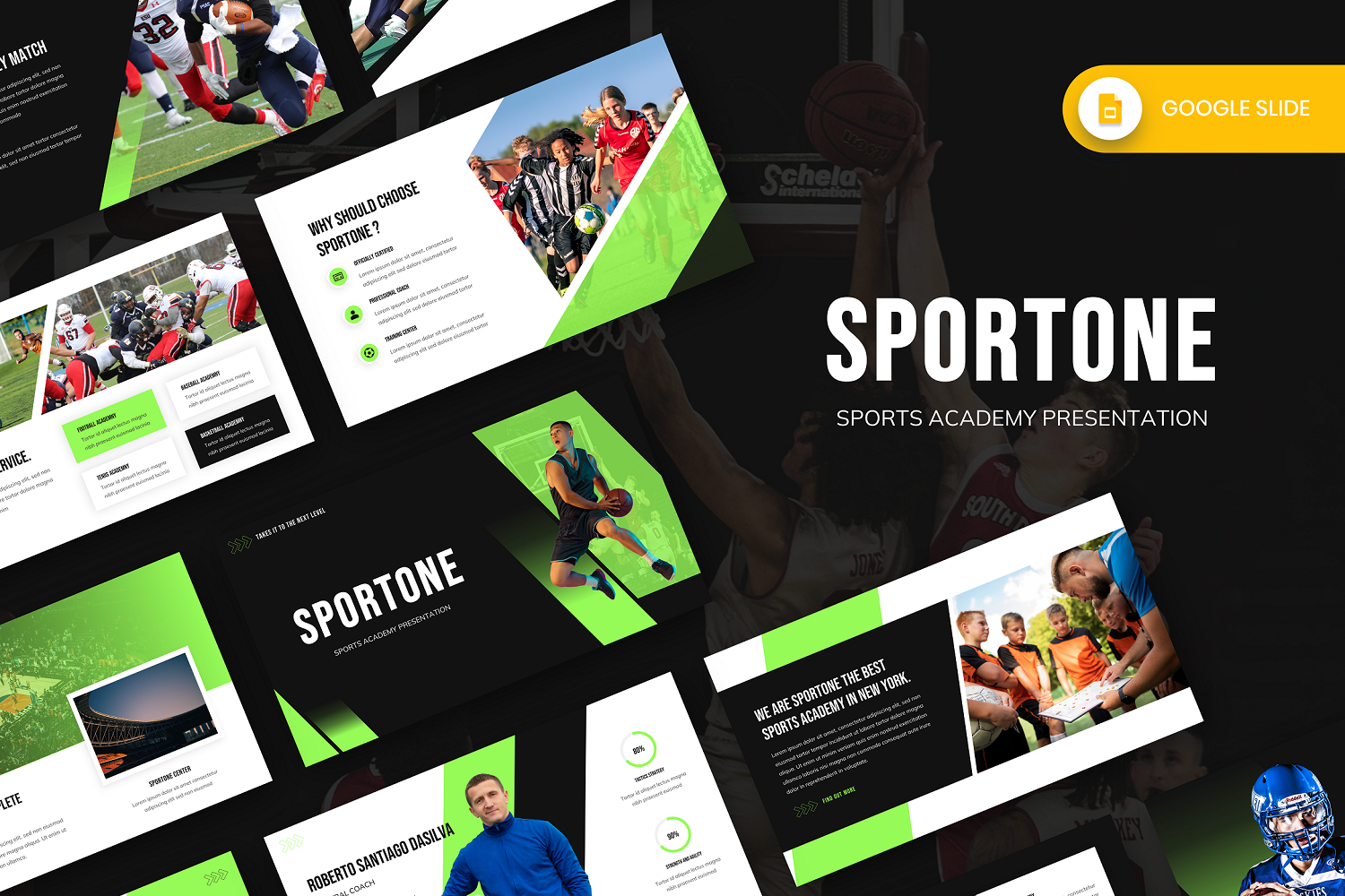 Sportone - Sports Academy Google Slide Template