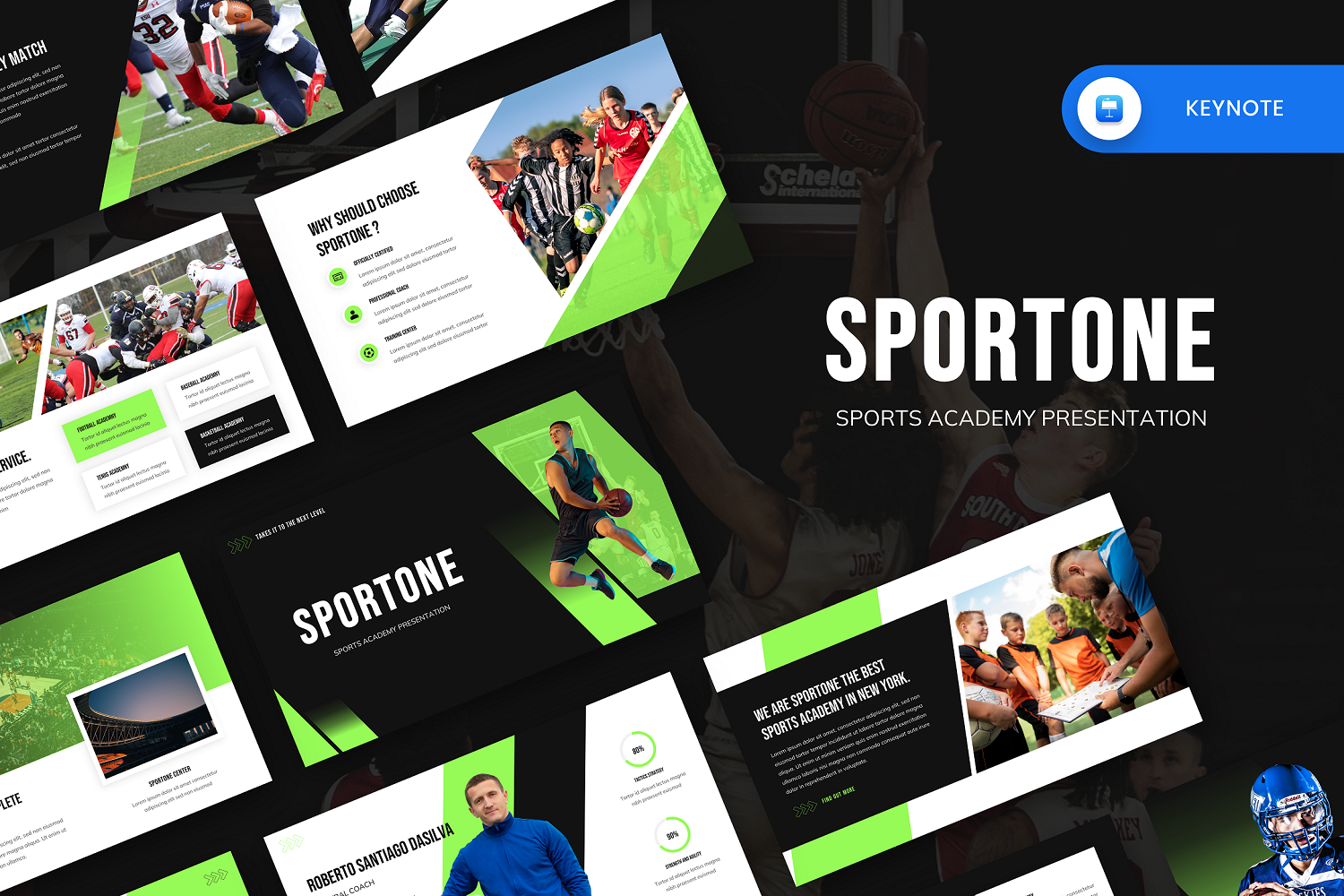 Sportone - Sports Academy Keynote Template