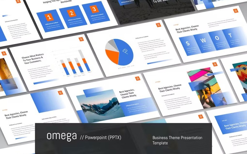 Omega - Corporate Theme Powerpoint Template PowerPoint Template