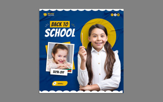 School Admissions Open Social Media Banner Template 02