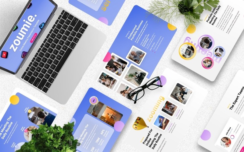 Zoumie - Online Meeting Powerpoint Templates PowerPoint Template