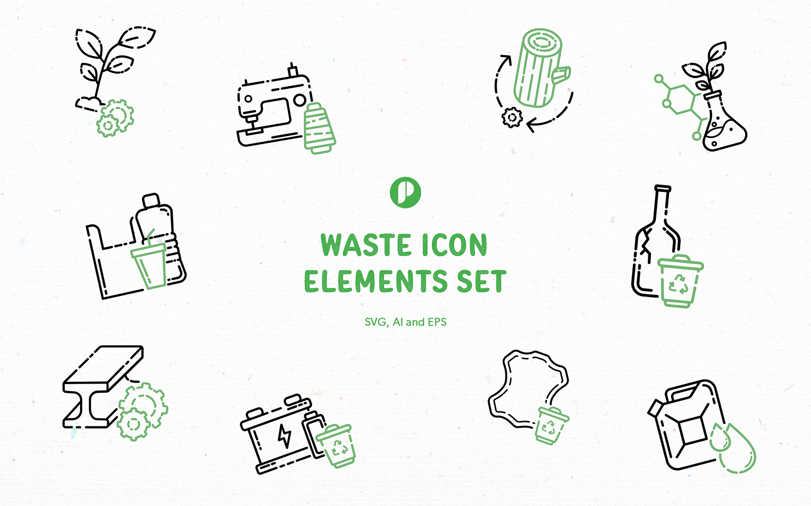 Kit Graphique #351995 Waste Icon Divers Modles Web - Logo template Preview
