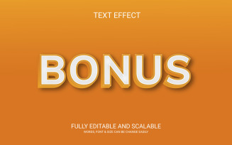 Bonus 3D Fully Editable Vector Eps Text Effect Template
