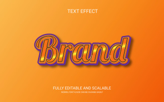 Brand 3D Editable Vector Eps Text Effect Template