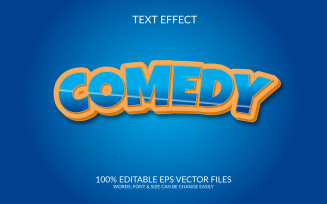 Comedy 3D Editable Vector Eps Text Effect Template