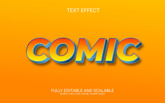 Comic fully editable text effect template