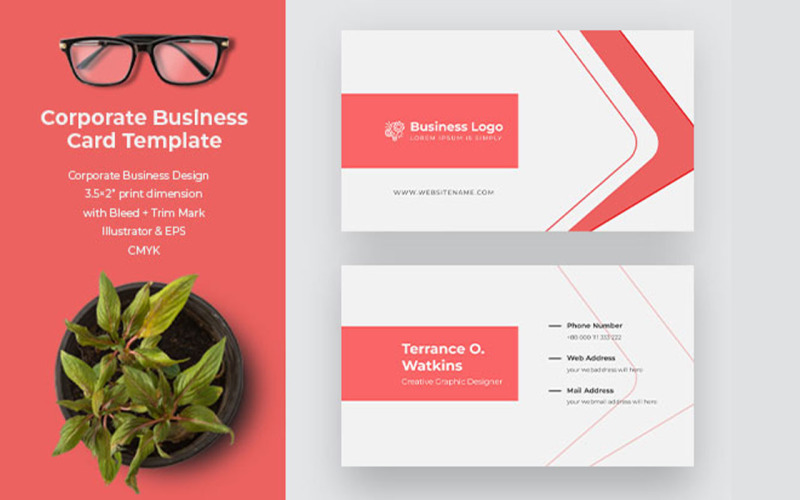 Creative Print Business card vector background Name card template For Corporate Company Corporate Identity