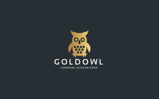 Gold Owl Pro Logo Template