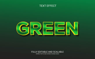 Green 3D Editable Vector Eps Text Effect Template