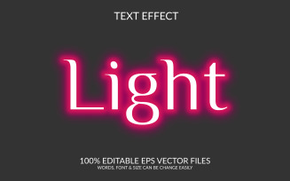 Light 3D Editable Vector Eps Text Effect Template