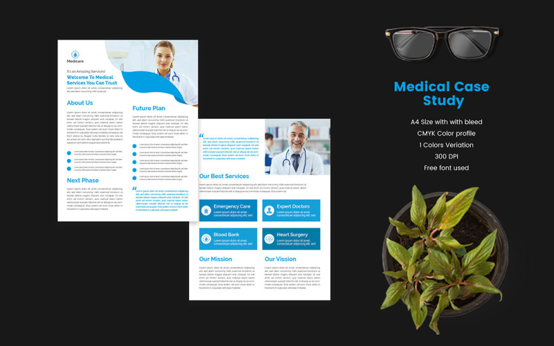 Modern and Clean Caste Study Template Layout Corporate Identity