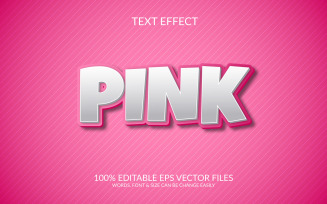 Pink 3D Fully Editable Vector Eps Text Effect Template