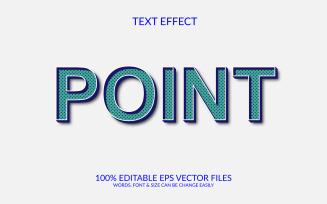 Point 3D Editable Vector Eps Text Effect Template