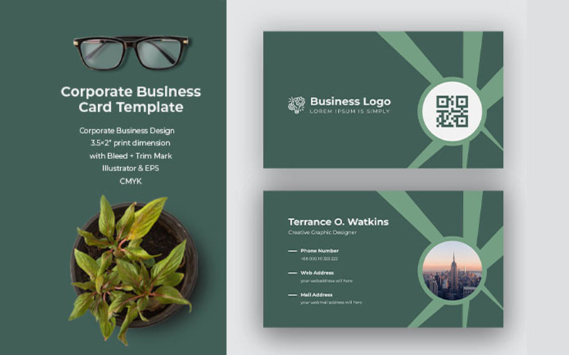 professional elegant business card Layout Corporate Identity