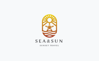 Sea and Sun v.2 Pro Logo Template