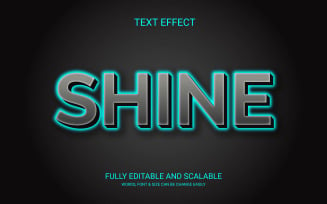 Shine 3D Editable Vector Eps Text Effect Template