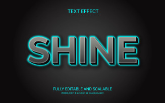 Shine 3D Editable Vector Eps Text Effect Template